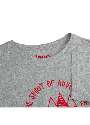 Сіра чоловіча футболка t-shirt the spirit of adventure сірий m (o102587-j866 m) Jeep