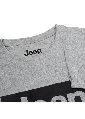 Серая мужская футболка t-shirt contours j22w серый 2xl (o102581-g433 2xl) Jeep