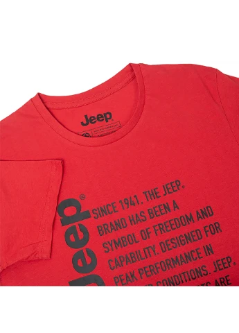 Красная мужская футболка t-shirt since 1941 красный 2xl (o102591-r699 2xl) Jeep