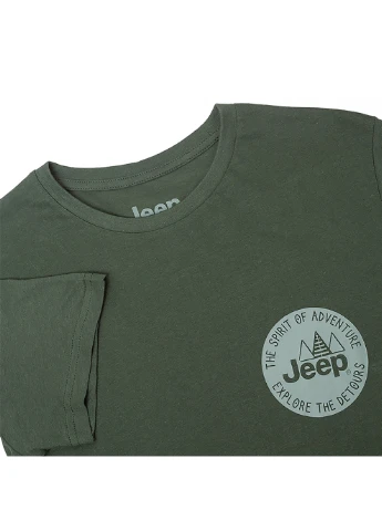 Хакі (оливкова) чоловіча футболка t-shirt the spirit of adventure хакі 2xl (o102586-e852 2xl) Jeep