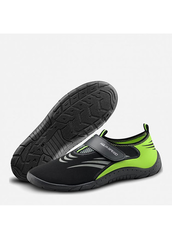 Зеленые аквашузы aqua shoe model 27a 7596 черный, серый, флуоресцентный жёлтый Aqua Speed