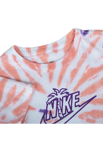 Белая демисезонная детская футболка g nsw tee spring break crop белый Nike