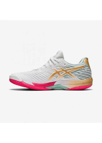 Кросівки жіночі Solution Speed FF 2 clay LE white/champagne Asics рожеві демісезони (260792483)