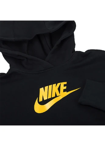 Дитяча Кофта G NSW CLUB FT CROP HOODIE HBR Чорний Nike (260793623)