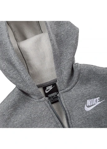 Дитяча Кофта G NSW CLUB FLC FZ HOODIE LBR Сірий Nike (260796469)