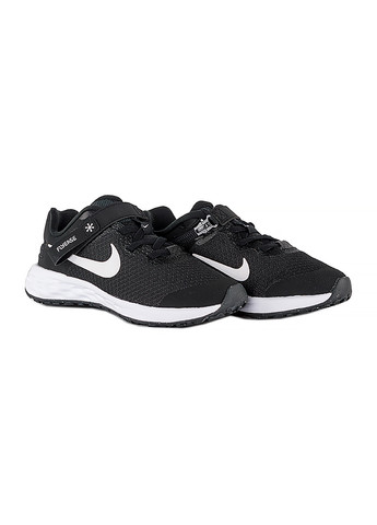 Черные демисезонные детские кроссовки revolution 6 flyease nn (ps) черный Nike
