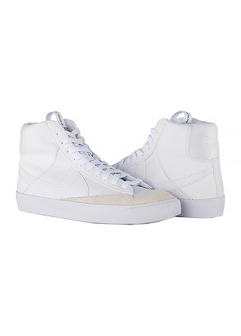 Белые демисезонные детские кроссовки blazer mid 77 se d (gs) Nike