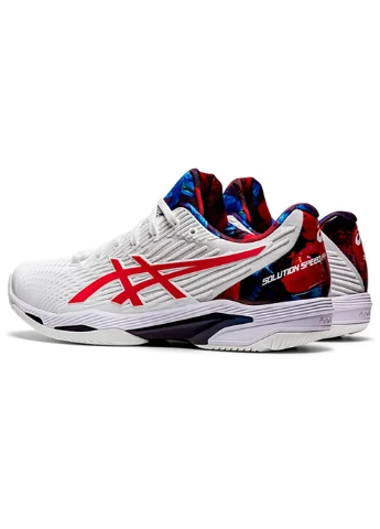 Белые демисезонные кроссовки мужские solution speed ff 2 le white Asics