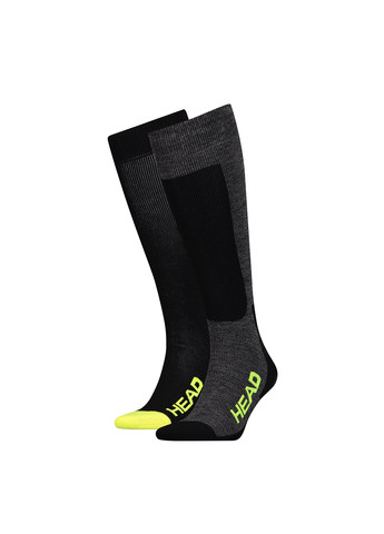 Шкарпетки Unisex Ski Kneehigh 2-pack gray/black/yellow Head (260793073)