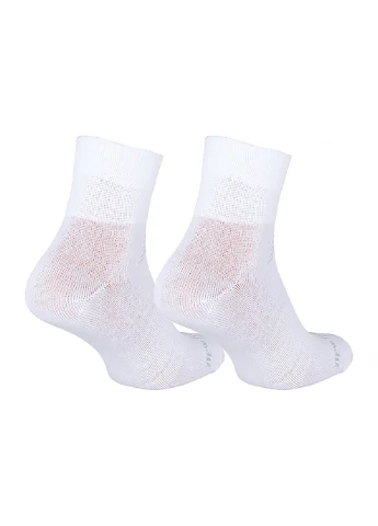 Білі чоловічі шкарпетки prf cotton flat knit ankle 2 pair білий New Balance логотипи (260793737)