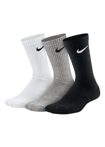 Шкарпетки Cotton Cushion Crew Junior 3-pack black/gray/white Nike (260795936)