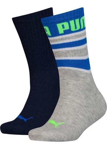 Шкарпетки Boys' Classic Socks Stripe 2-pack black/gray Puma (260795224)