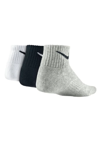 Шкарпетки Cotton Cushion Quarter Junior 3-pack black/gray/white Nike (260795483)
