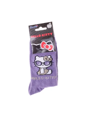 Фиолетовые носки lunettes 1-pack violet Hello Kitty логотипы (260795652)