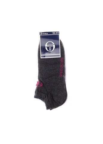 Сірі шкарпетки 3-pack white/gray/pink Sergio Tacchini логотипи (260795275)