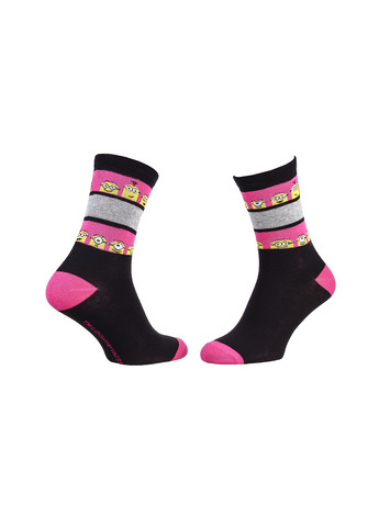 Шкарпетки Stripes On Shaft Minion 1-pack black Minions (260793020)