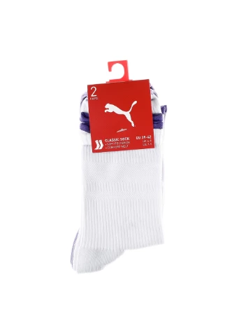 Білі шкарпетки sock classic women 2-pack purple/white Puma логотипи (260793328)