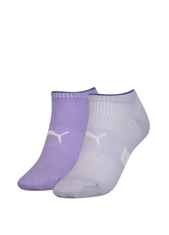 Фіолетові шкарпетки women's sneaker structure 2-pack purple/light purple Puma логотипи (260794733)