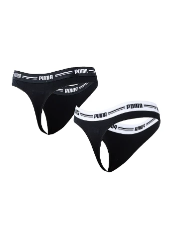 Жіночі Трусики WOMEN STRING 2P PACK Чорний Puma (260794730)