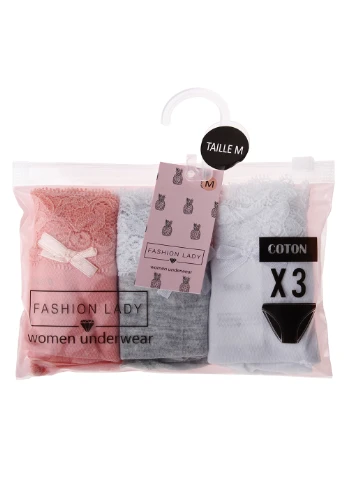 Трусики-сліп Fashion ady Sli Slip F 3-pack L white/gray/orange Fashion Lady (260792851)