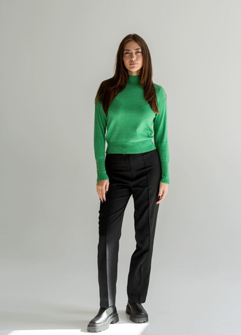 Зеленый зелений светр комір зі стійкою стрейч марітель Maritel'