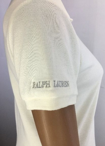 Молочная женская футболка-футболка поло Ralph Lauren однотонная