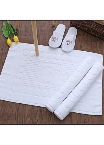 Homedec махровый коврик для ног 50*80 см. однотонный белый производство - Турция