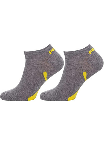 Носки Unisex Lifestyle Sneakers 3-pack gray/yellow Puma (260943384)