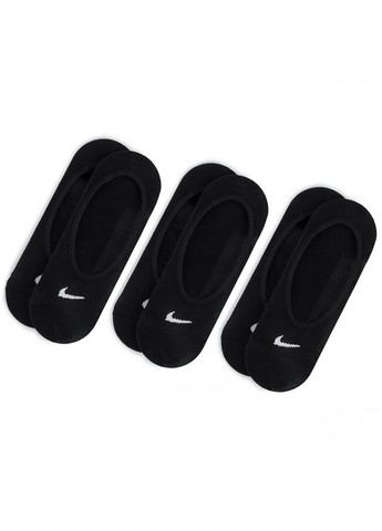 Шкарпетки Women's Everyday Lightweight Footie 3-pack black Nike (260943136)