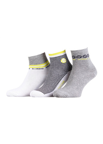 Шкарпетки 3-pack white/gray Sergio Tacchini (260943474)