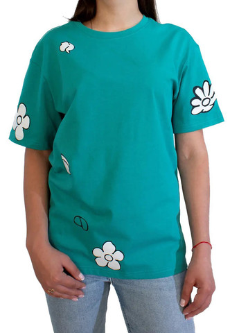 Женская Футболка Wild Flower Green No Brand - (260942618)
