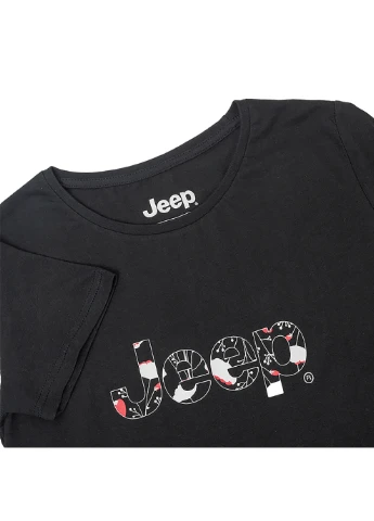Женская Футболка T-SHIRT Botanical Print J22W Черный Jeep - (260942598)