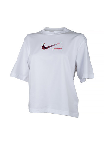Белая демисезон женская футболка w nsw tee oc 3 ss boxy белый Nike