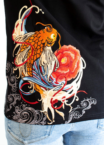 Женская Футболка Gold Fish Black No Brand - (260942600)