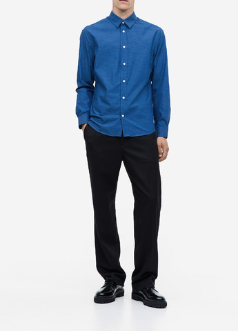 Синяя классическая рубашка H&M