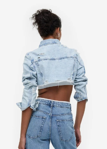 Блакитна демісезонна куртка H&M
