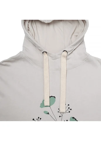 Женское Худи HOODED OVERSIZE SWEATSHIRT Botanical Print Серый Jeep (260944465)