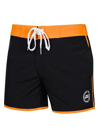 Мужские черные спортивные плавки-шорты для мужчин aqua peed axel 7181 черный, оранжевый Aqua Speed