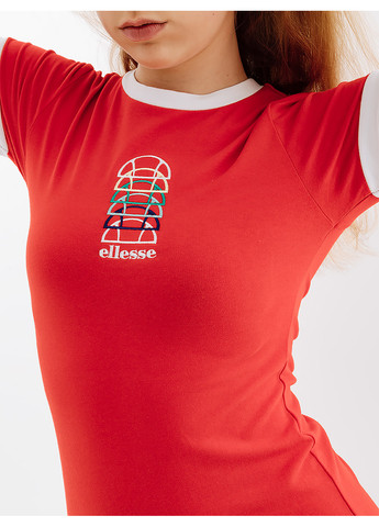 Красное кэжуал женское платье ninetta красный Ellesse с логотипом
