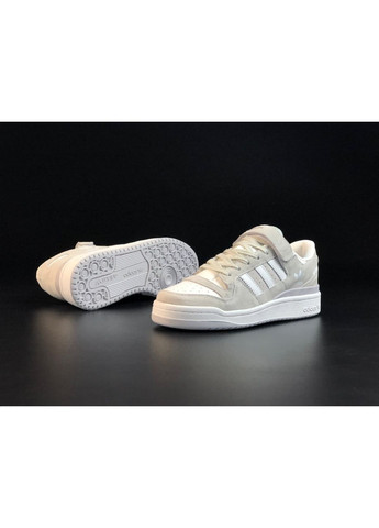Серые демисезонные мужские кроссовки серые с белым «no name» adidas Forum Low