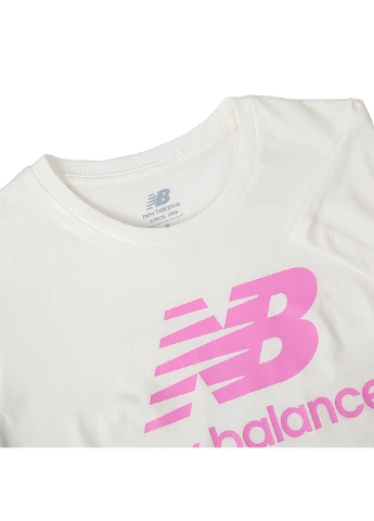 Женская Футболка NB Essentials tacked Logo Белый New Balance - (260956339)