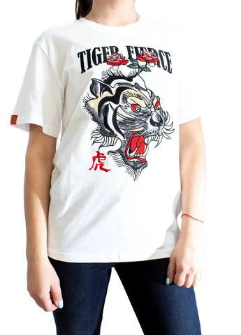 Белая демисезон женская футболка tiger force white No Brand