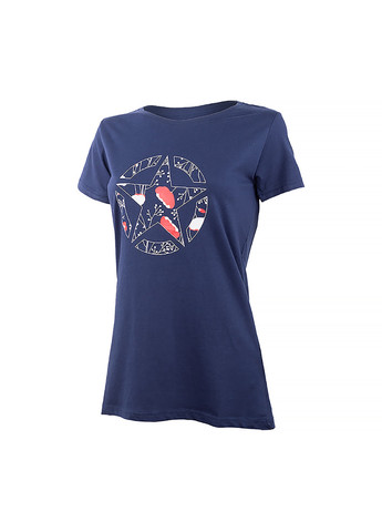 Синя демісезон жіноча футболка t-shirt star botanical print j22w синій Jeep