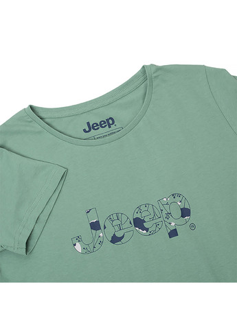 Жіноча Футболка T-SHIRT Botanical Print J22W Хакі Jeep - (260956095)