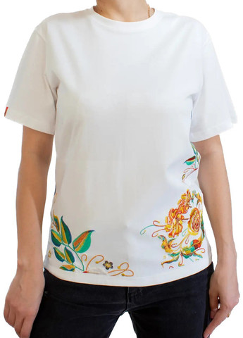 Біла демісезон жіноча футболка ight blossom white No Brand