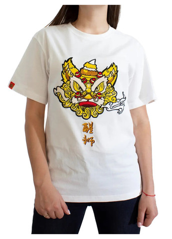 Біла демісезон жіноча футболка golden dragon white No Brand