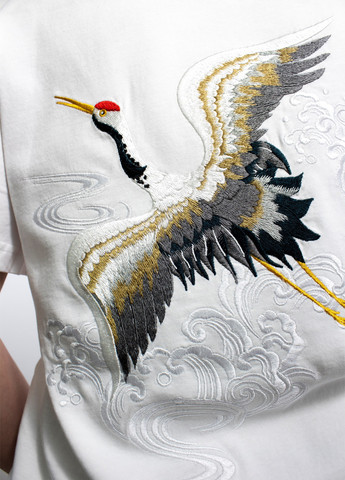 Белая демисезон женская футболка stork white No Brand