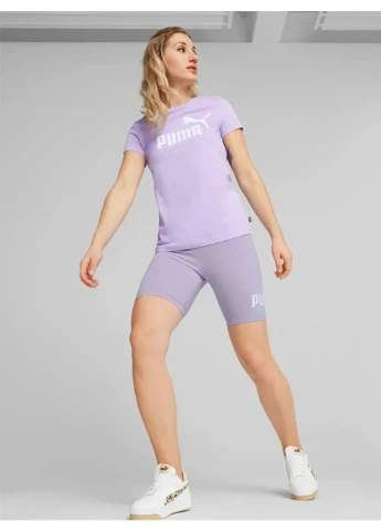 Футболка Ess Logo Tee Vivid Violet Бузковий Puma - (260956892)
