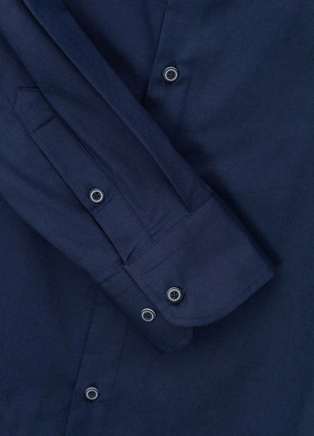 Темно-синяя повседневный рубашка однотонная Redpolo