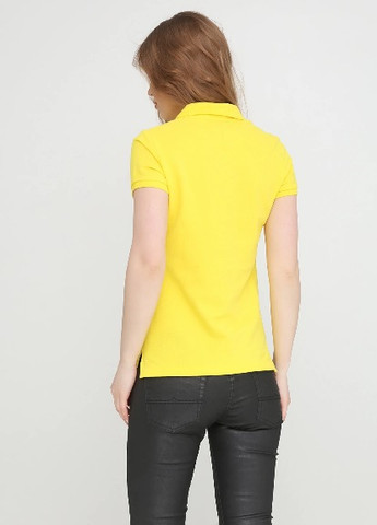 Кислотно-жёлтая женская футболка-футболка поло Ralph Lauren однотонная